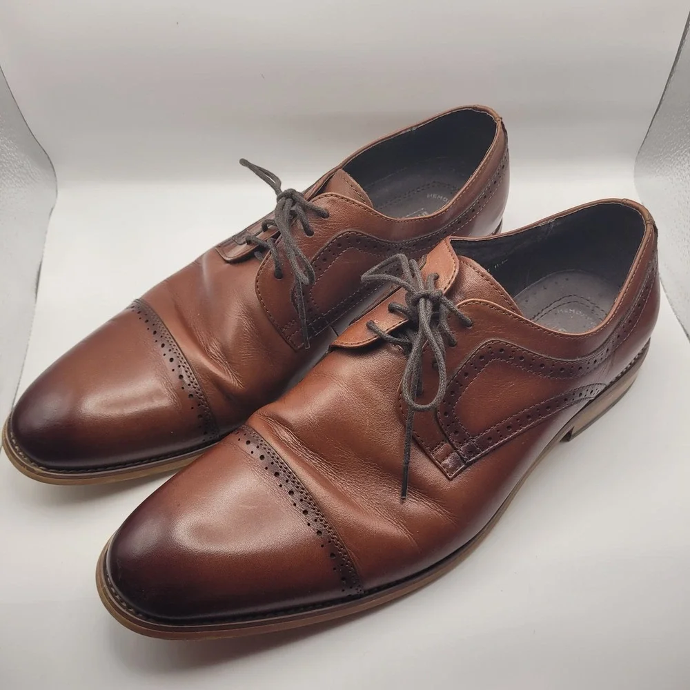 Stacy Adams Shoes Mens Size 11.5 M Brown Leather Cap Toe Dress Church